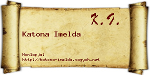 Katona Imelda névjegykártya