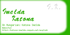 imelda katona business card